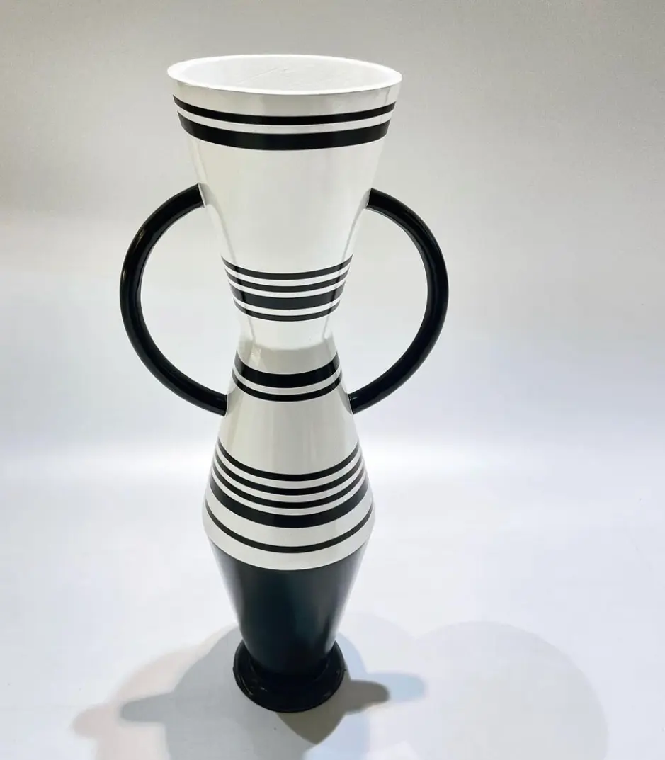 Black And White Vase — Handcrafted Export Product by NxtGen Exports, Moradabad